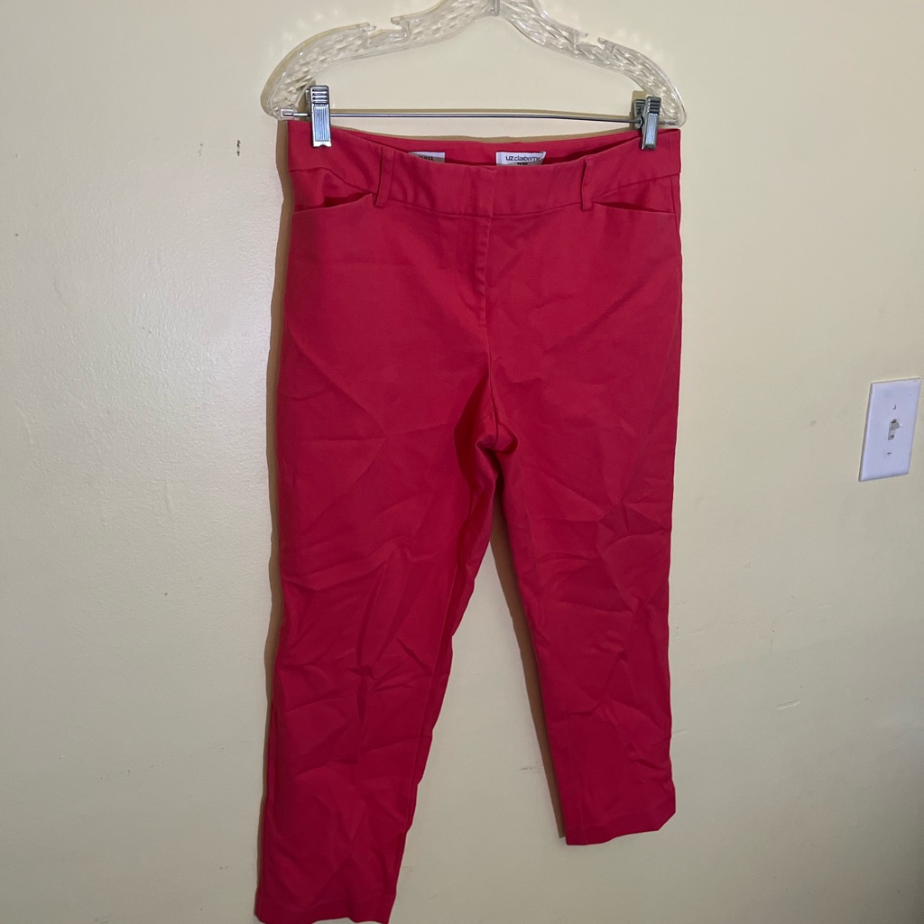Liz Claiborne Petite Vibrant Pink Cropped Pants 10p